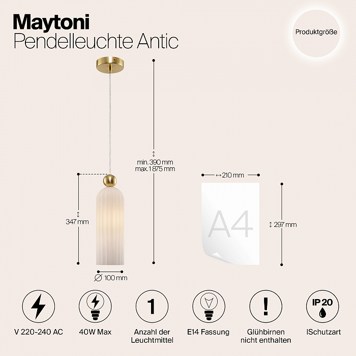 Светильник Maytoni MOD302PL-01W