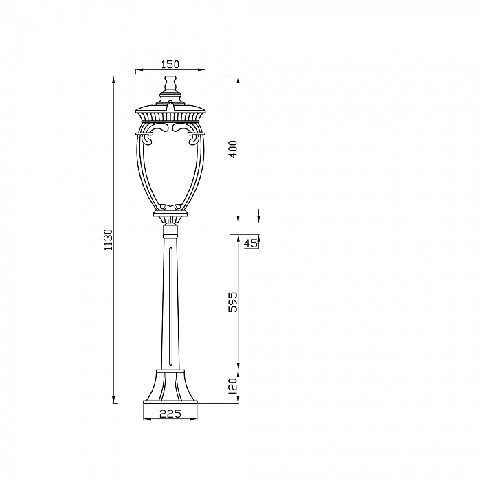 Уличный светильник Outdoor O414FL-01GB1